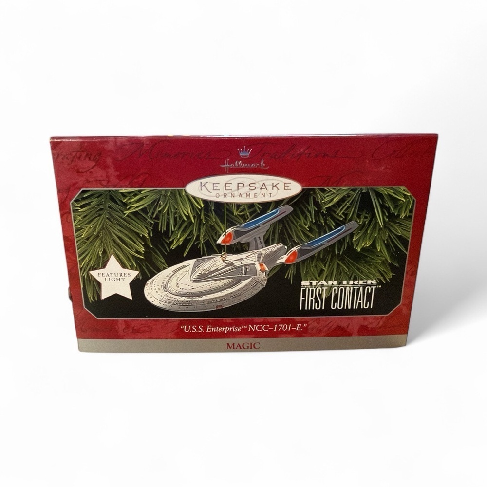 Hallmark Keepsake Ornament - Red and Silver Starship